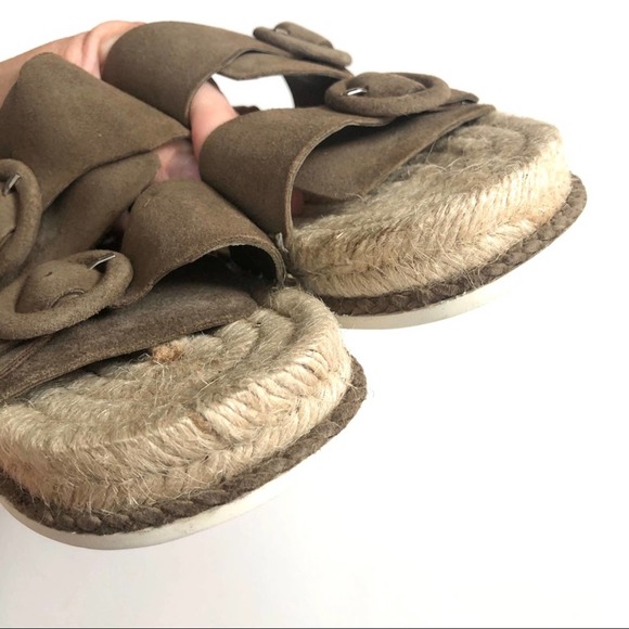 Matisse Leather Double Strap Espadrille Slides - Picture 7 of 12